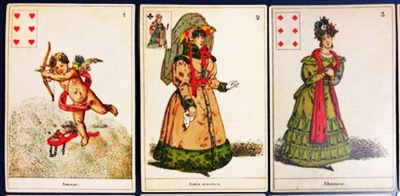 Exemplos de cartas Sibillas editadas a partir de 1860