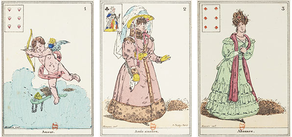 Exemplos de cartas Sibillas editadas entre 1890 e 1900